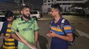 Vaibhav Tripathi with a Pakistan fan