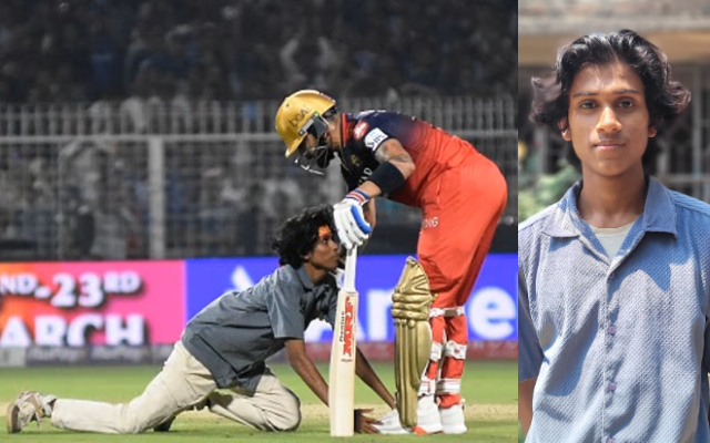 “Virat Sir is like a God to me”: Rhituparno on touching the feet of his idol in an IPL game Rhituparno Pakhira, Virat Kohli fan