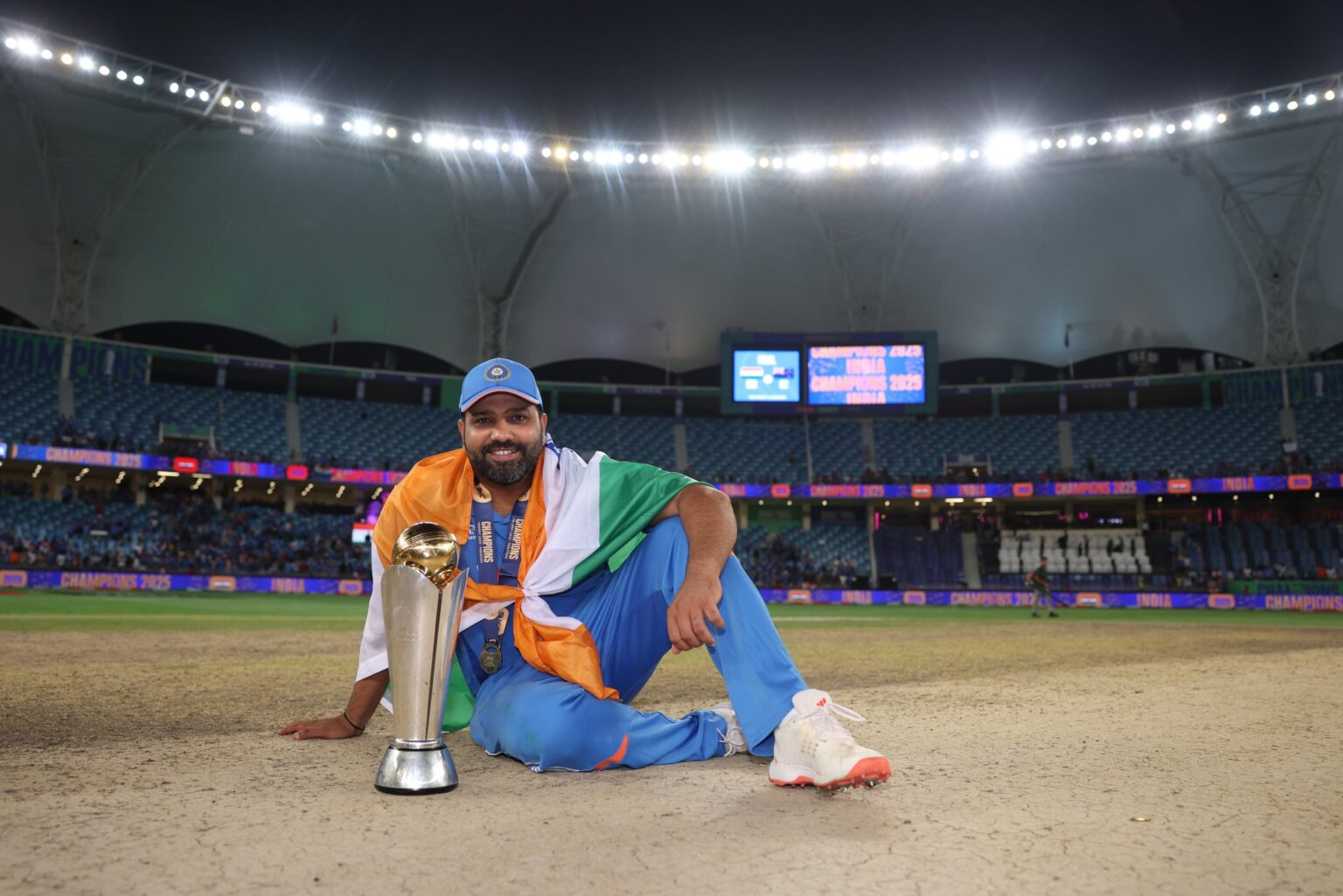 Rohit Sharma after winning the ICC Champions Trophy 2025