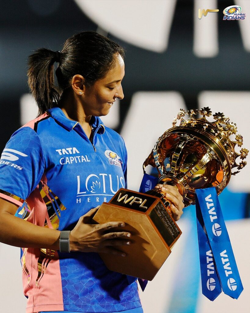 Harmanpreet Kaur with the WPL 2025 trophy