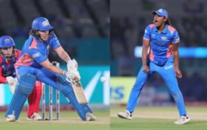 Nat Sciver-Brunt and Hayley Matthews for MI vs DC in the WPL 2025