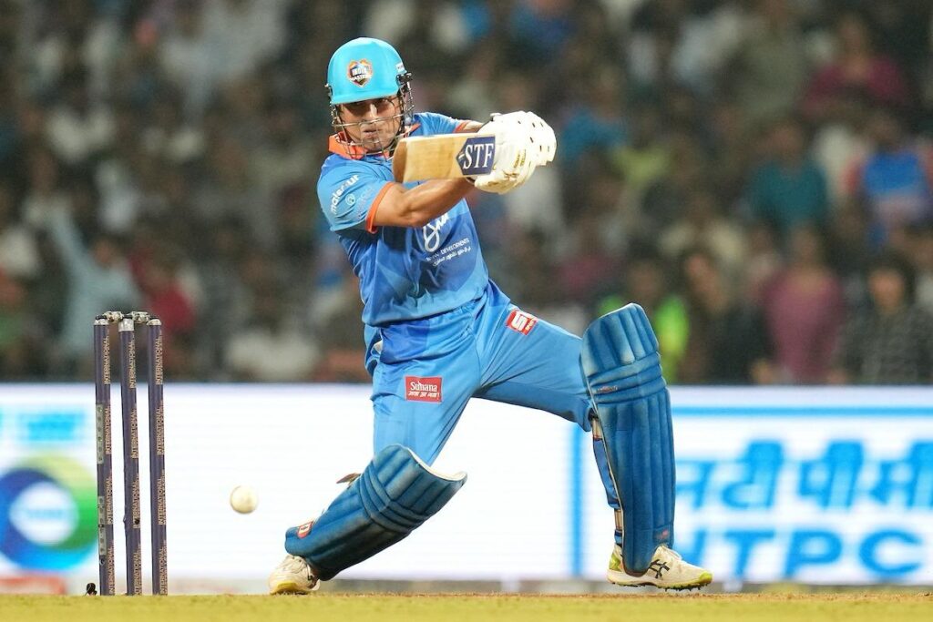 Sachin Tendulkar in action in the IML