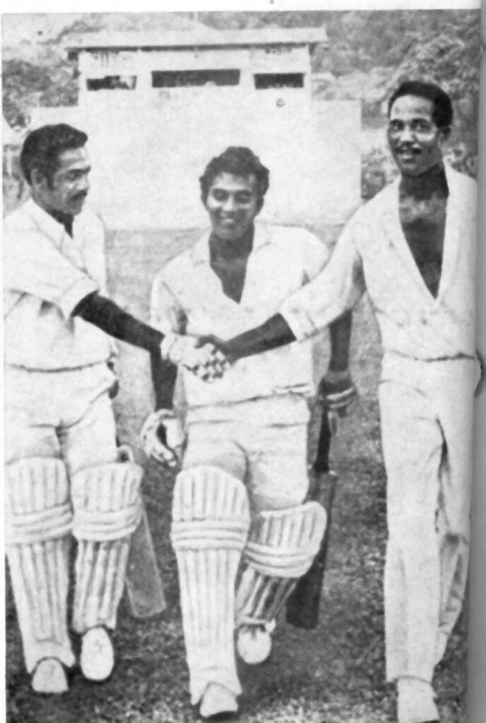 In Pic: Garry Sobers congratulating Syed Abid Ali and Sunil Gavaskar