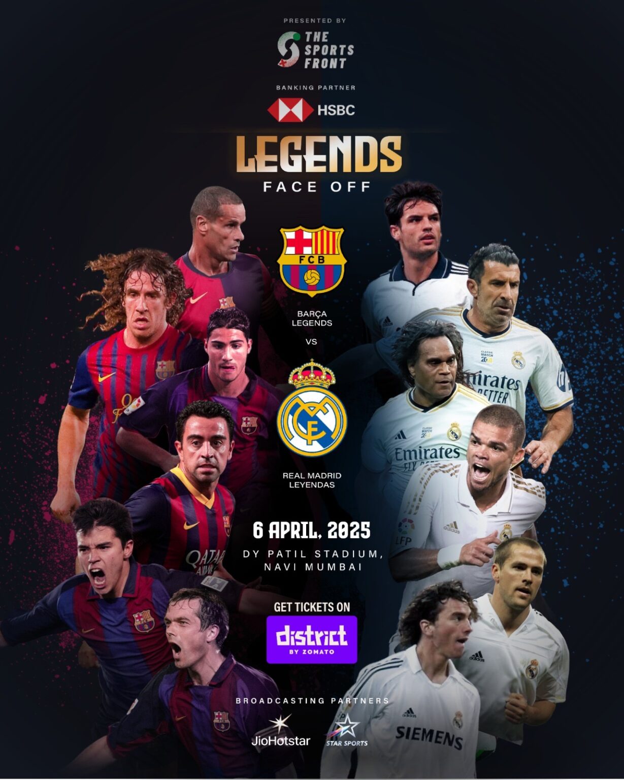 Barcelona vs. Real Madrid Legends Set for Epic Clash in Mumbai Legends El Clasico