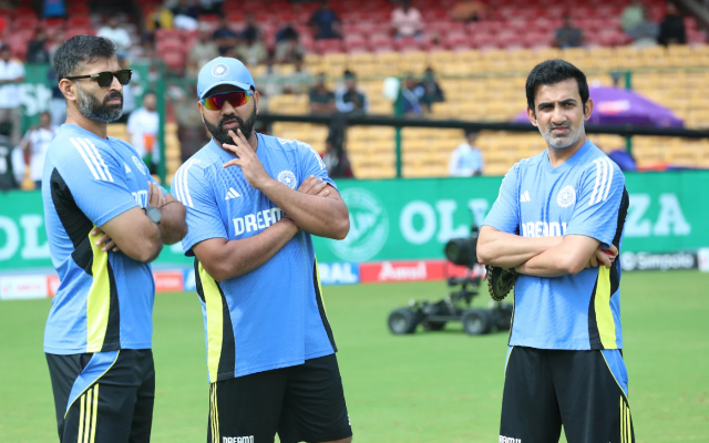 BCCI issues pink slip to Abhishek Nayar Abhishek Nayar with Rohit Sharma and Gautam Gambhir