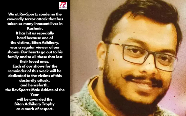 Remembering Bitan Adhikary, One of Pahalgam Terror Attack Victims Bitan Adhikary was one of the regular viewers of RevSportz