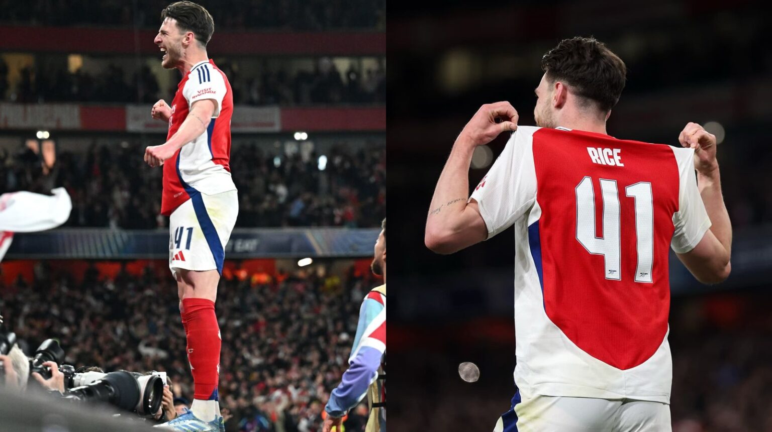 Declan Rice for Arsenal vs Real Madrid in the UCL