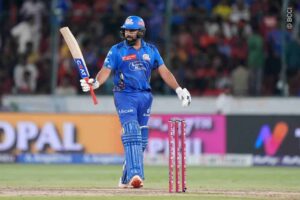 Rohit Sharma in action for MI vs SRH, IPL 2025