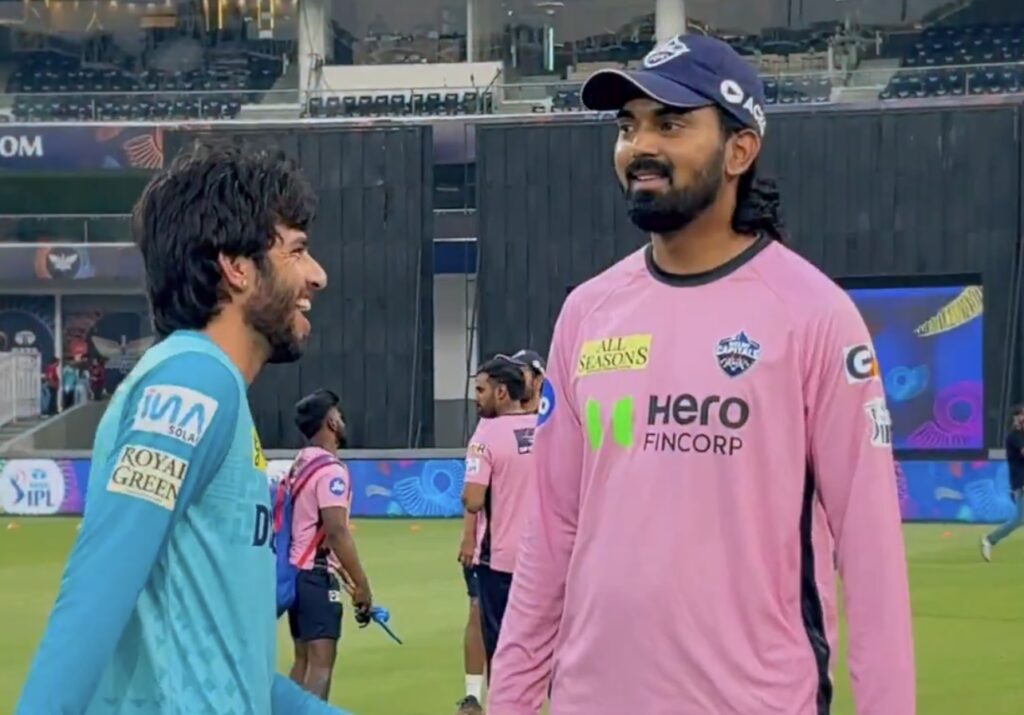 KL Rahul with Ravi Bishnoi (PC: Screengrab/X)