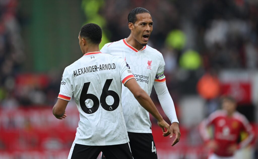 Virgil van Dijk and Trent Alexander Arnold for Liverpool