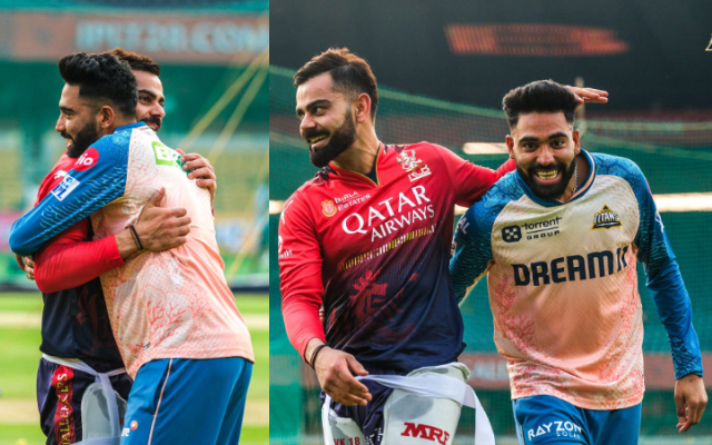 Mohammed Siraj meets Virat Kohli ahead of RCB vs GT clash, video goes viral Mohammed Siraj with Virat Kohli ahead of the RCB vs GT clash, IPL 2025