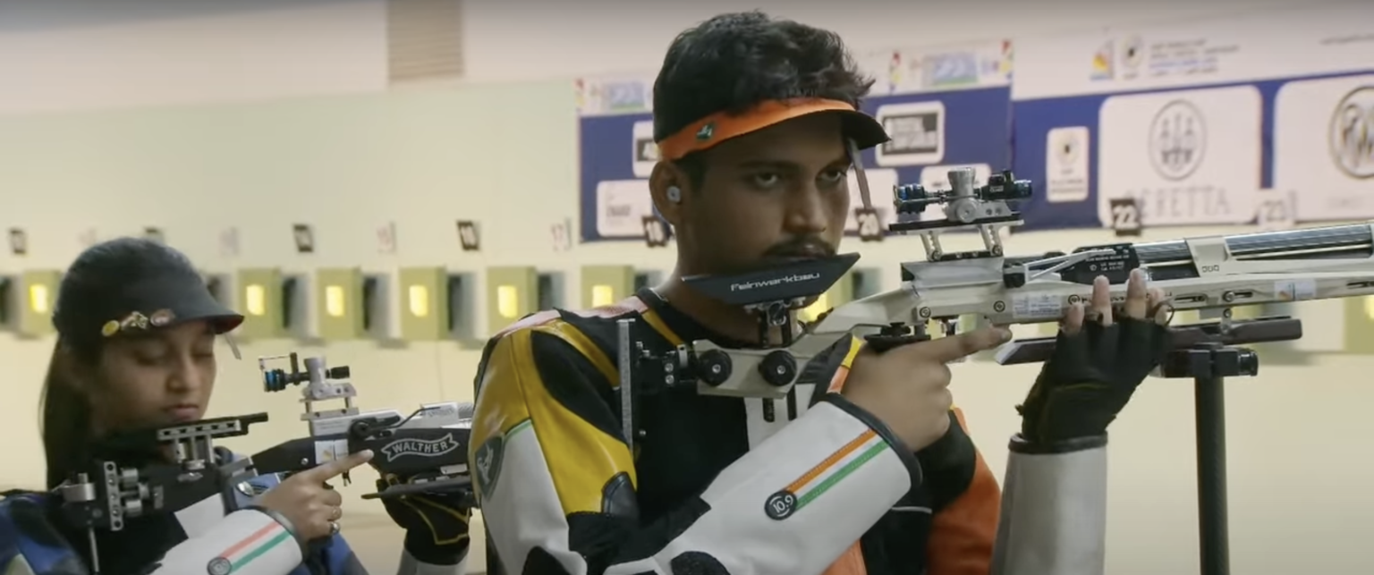 Rudrankksh Patil and Arya Borse Clinch Silver in Air Rifle Mixed Team Event