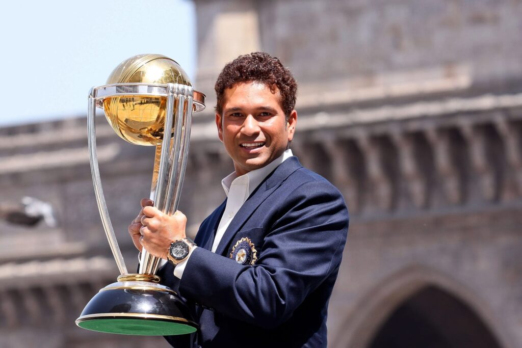 In the game of cricket, one name stands eternal: Sachin Ramesh Tendulkar Sachin Tendulkar with the ODI World Cup