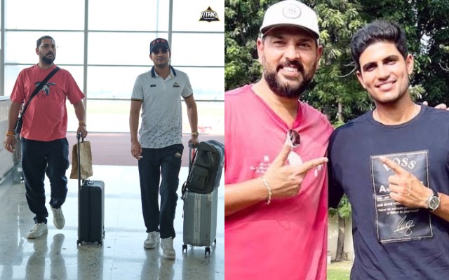 Yuvraj Singh and Shubman Gill (PC: GT and X)