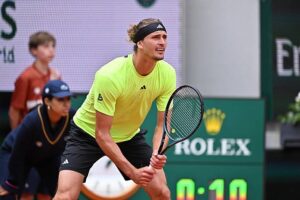 Alexander Zverev in action