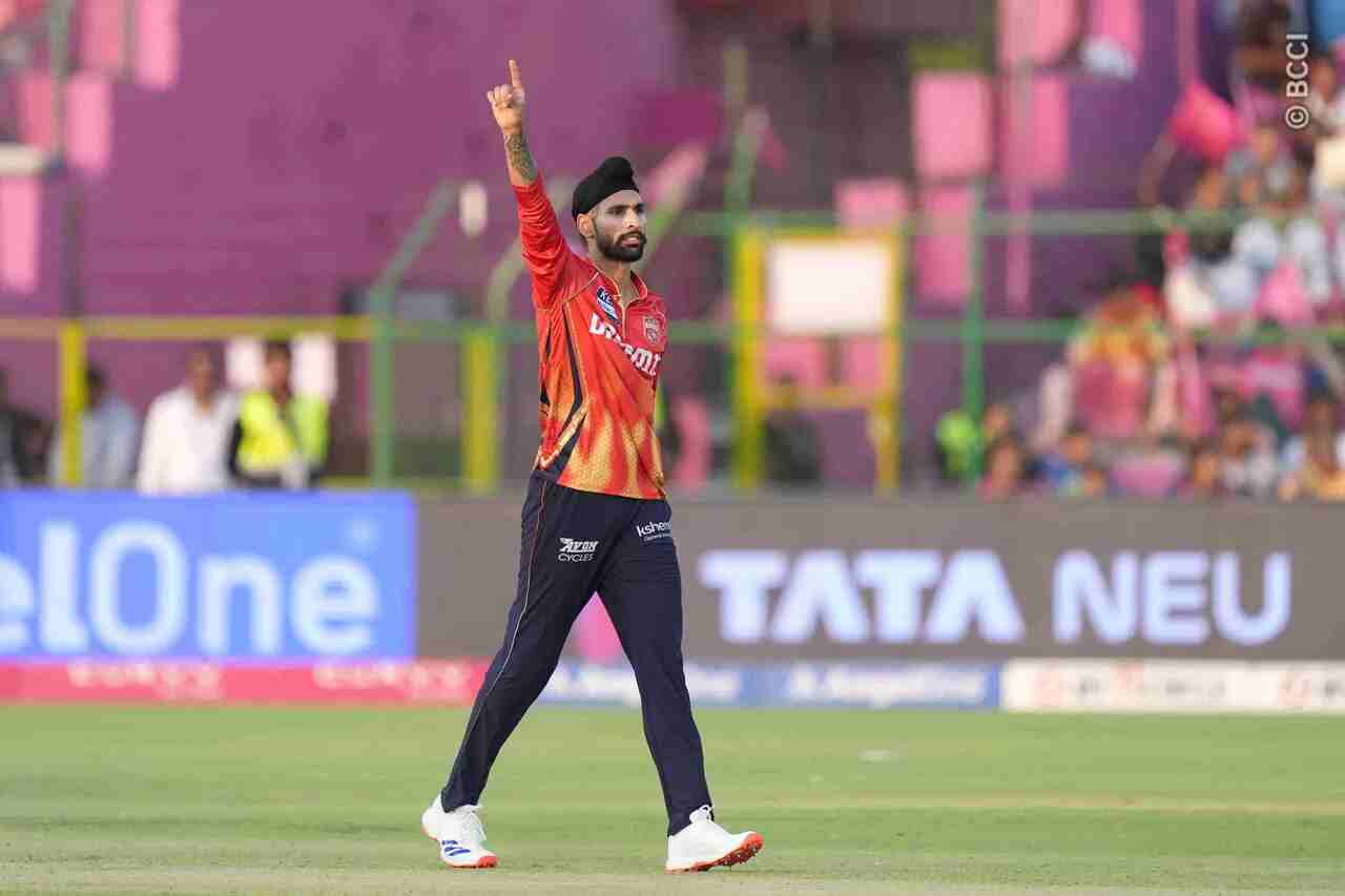 Harpreet Brar for PBKS vs RR (PC: IPL/BCCI)