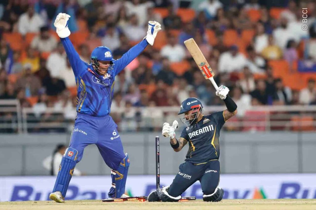 GT vs MI, Eliminator: Kusal Mendis’ unfortunate ‘Hit-Wicket’ dismissal on IPL debut, video goes viral Kusal Mendis vs MI, IPL 2025