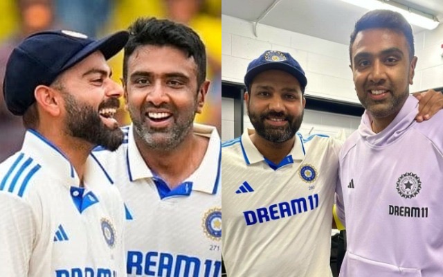 Ravichandran Ashwin with Virat Kohli and Rohit Sharma (PC: Insta)