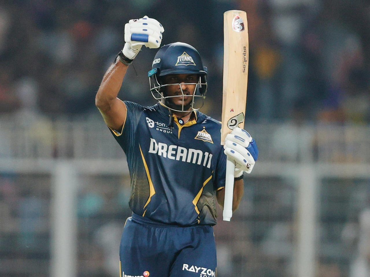 Sai Sudharsan in action during GT vs SRH