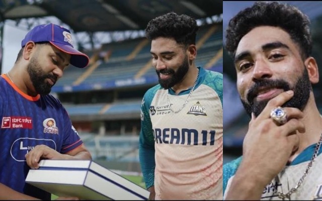 Rohit Sharma with Mohammed Siraj