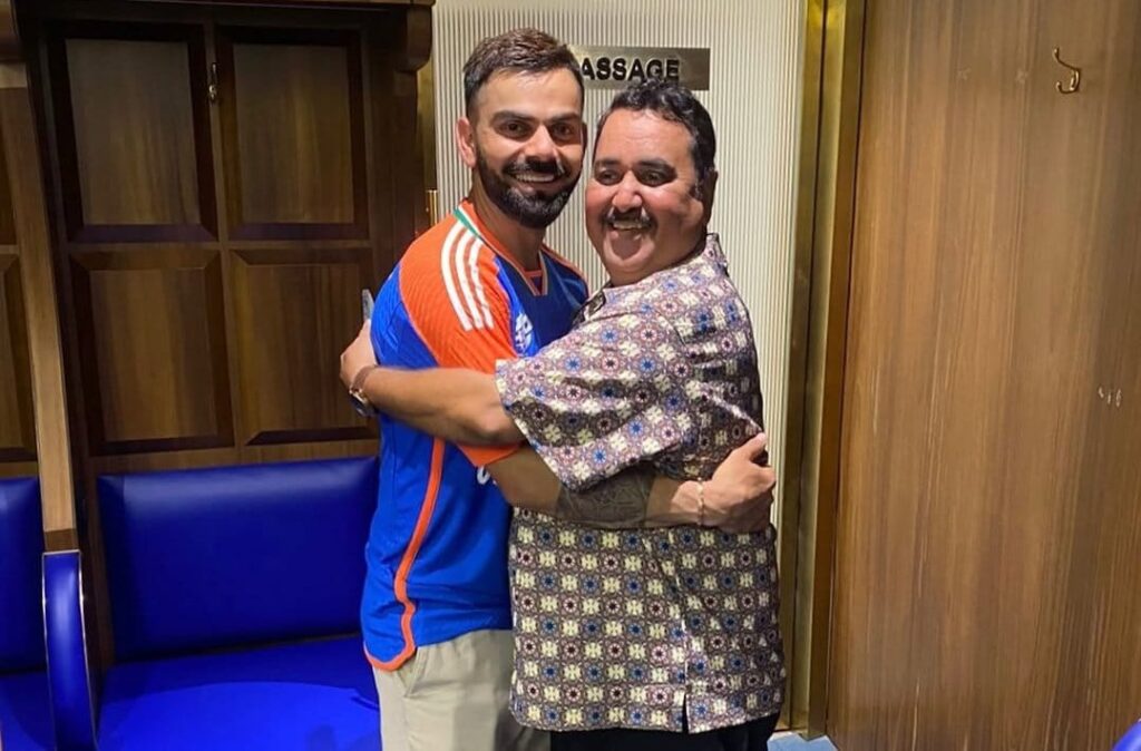 Virat Kohli with Rajkumar Sharma