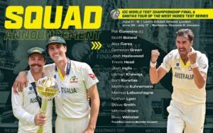 Australia's squad for WTC 2025 Final
