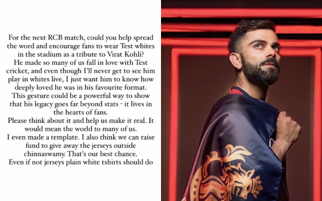 Virat Kohli for RCB and fan's request