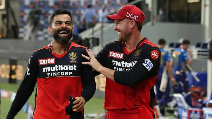 Virat Kohli with AB de Villiers
