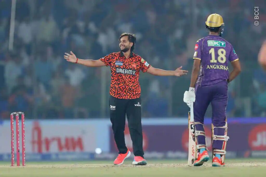 SRH vs KKR, IPL 2025- Harsh Dubey shines as SRH beat KKR Harsh Dubey took three wickets against KKR