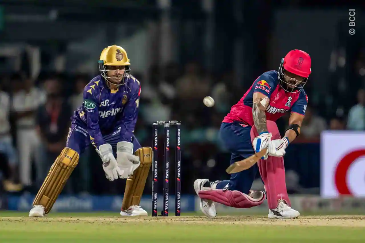 Riyan Parag vs KKR at Eden Gardens, IPL 2025