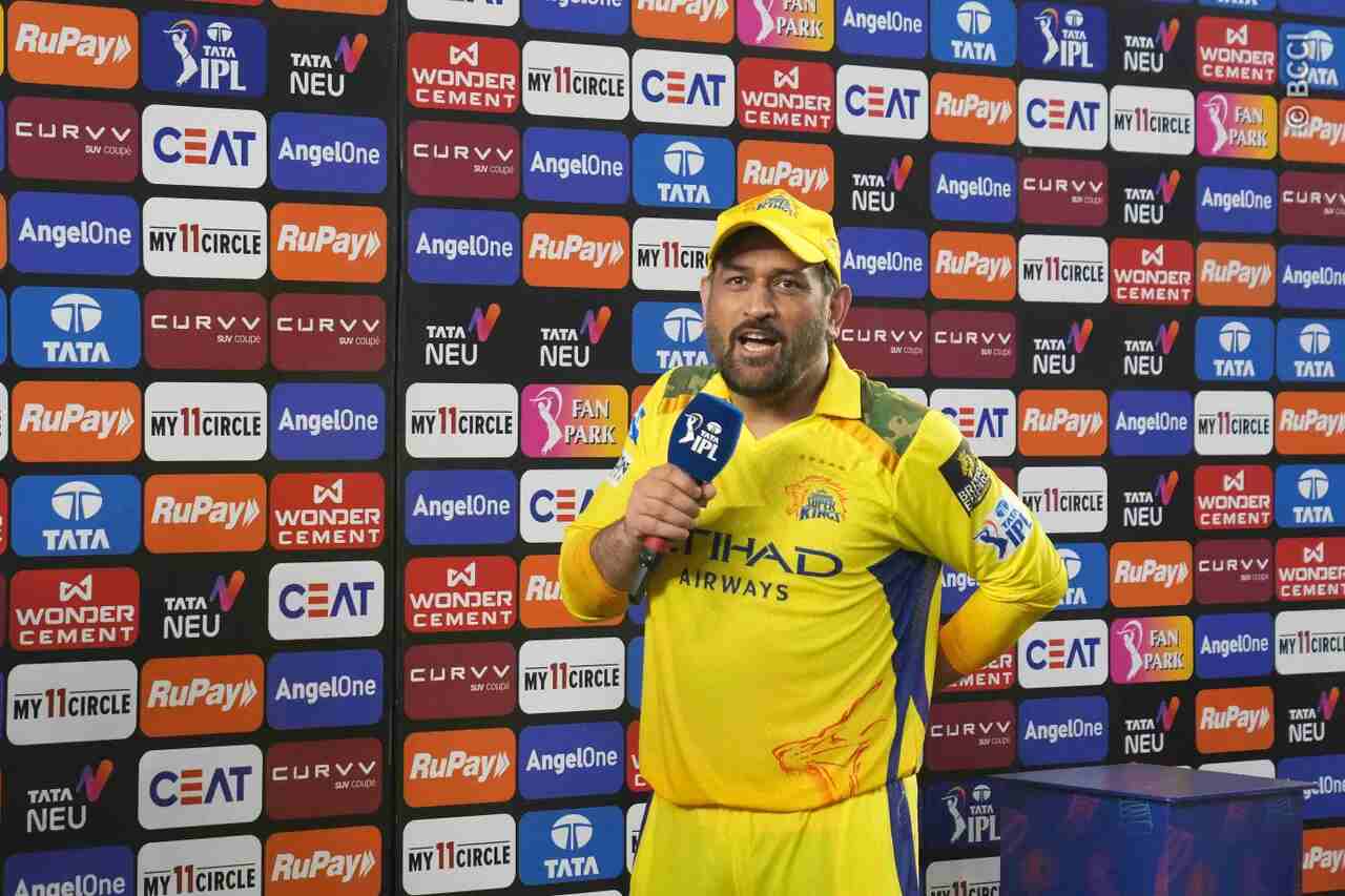MS Dhoni after win vs GT, IPL 2025 (PC: IPL/BCCI)