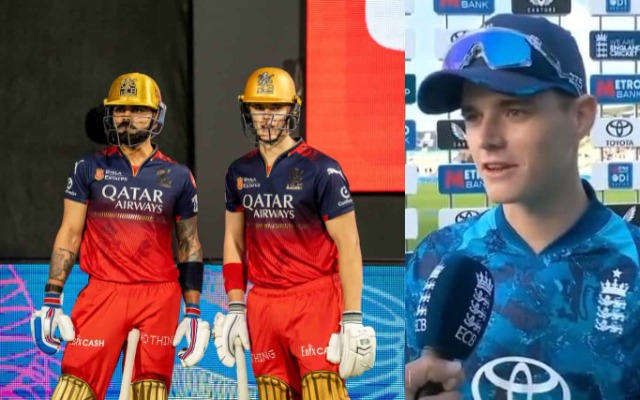Jacob Bethell and Virat Kohli (PC: BCCI/IPL and X)