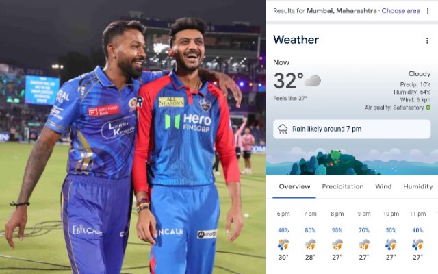 Weather forecast ahead of MI vs DC, IPL 2025 (PC: IPL/BCCI)