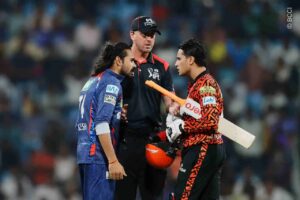 Heated moment during LSG vs SRH, IPL 2025