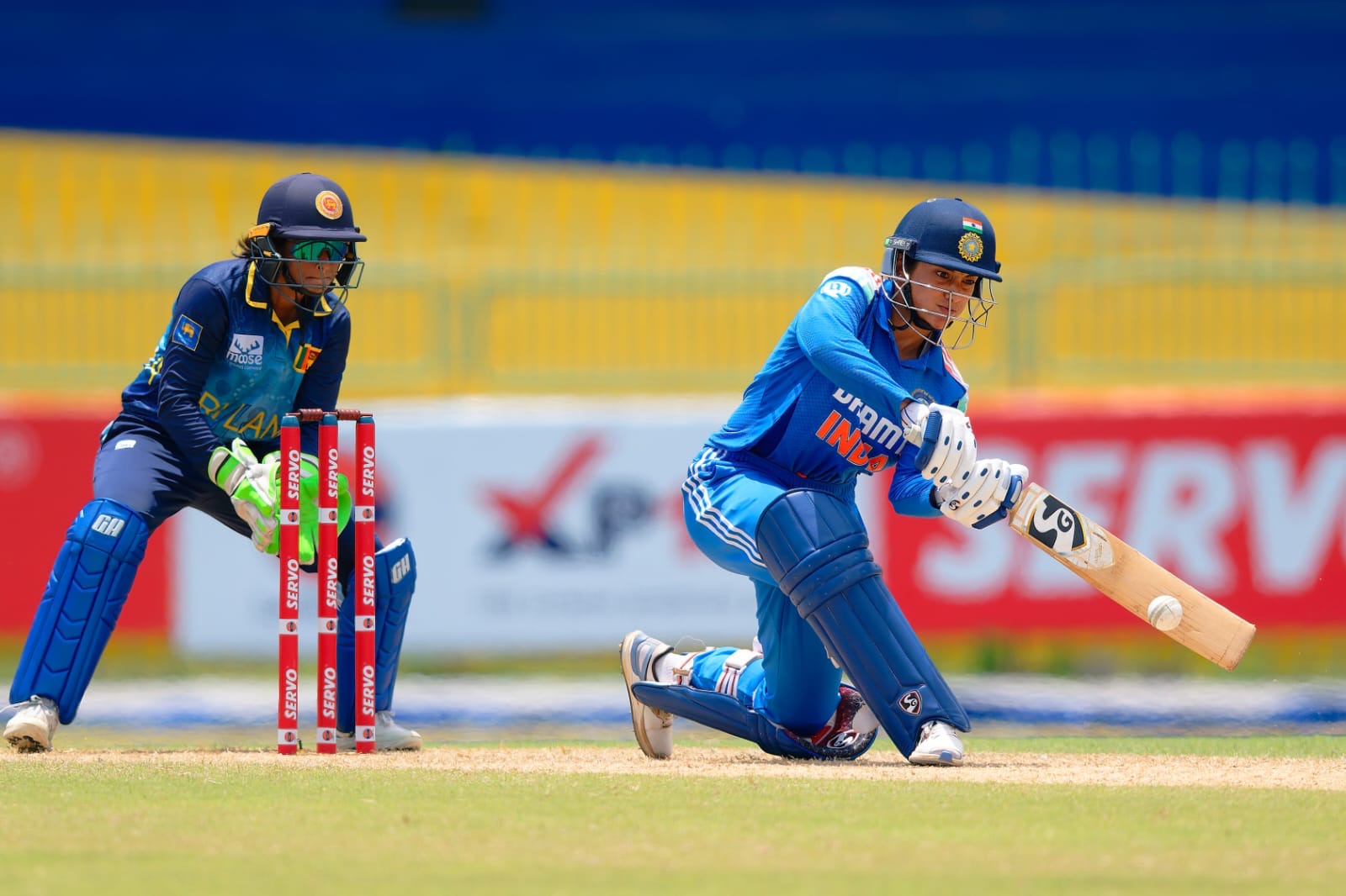 Smriti Mandhana vs Sri Lanka in Colombo (PC: SLC)