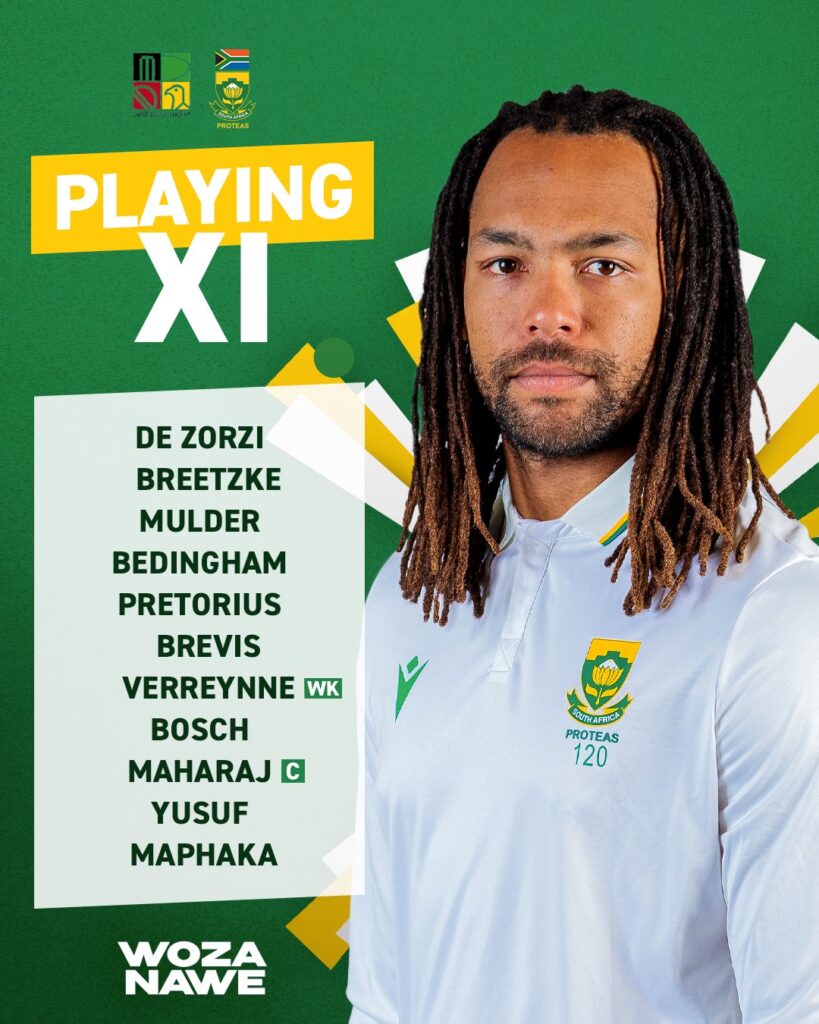ZIM vs SA: Dewald Brevis set for Test debut as Proteas name playing XI South Africa playing XI