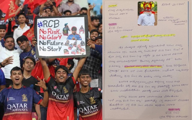 RCB fans in IPL 2025 and the written letter to CM (PC: IPL/BCCI and X)