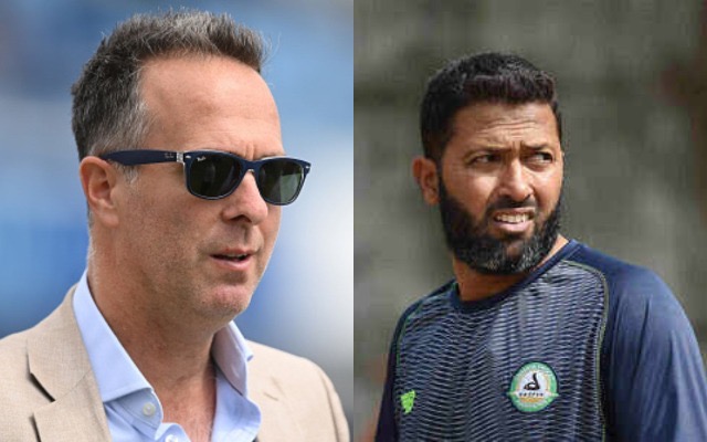 Michael Vaughan and Wasim Jaffer (PC: X)