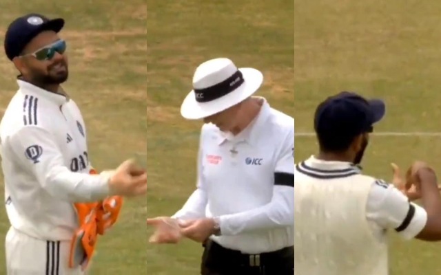Pant and Bumrah seemed not happy with the ball (PC: X)