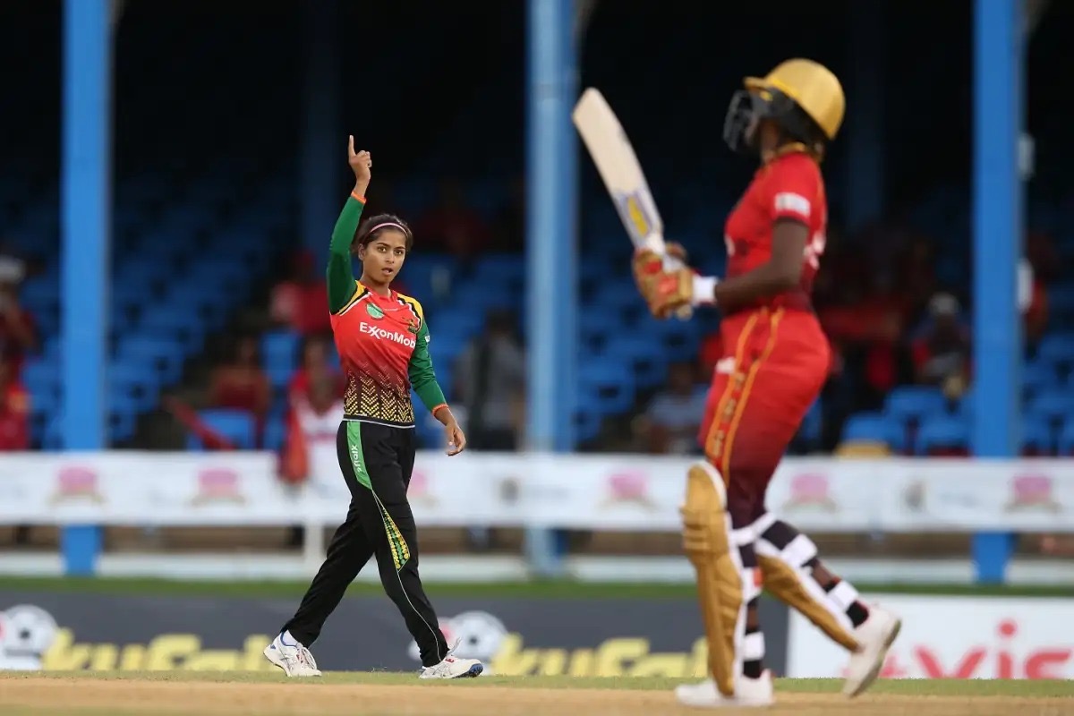 Shreyanka Patil in WCPL (PC: CPL T20)