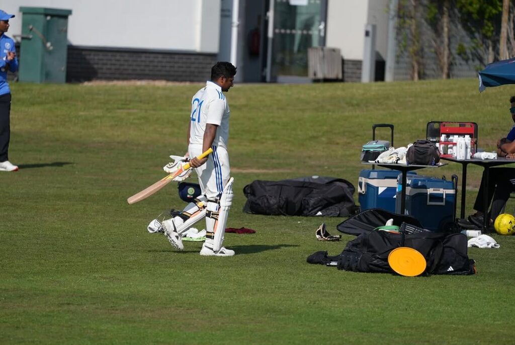 Sarfaraz Khan during the Intra-Squad match