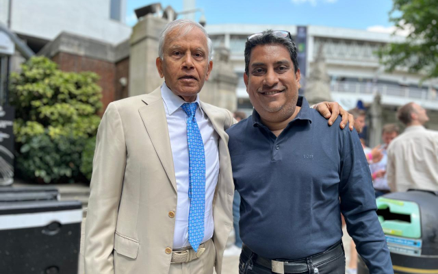Boria Majumdar with Dilip Doshi