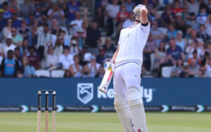 Harry Brook after getting dismissed