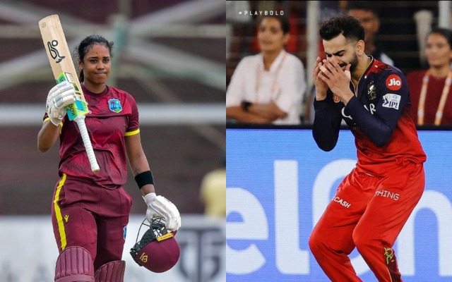 Hayley Matthews and Virat Kohli
