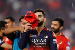 Virat Kohli reacts to the stampede situation