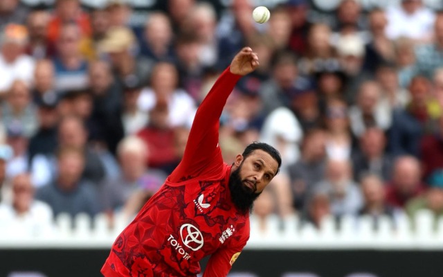 Adil Rashid in second T20I vs WI