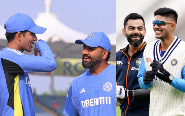 Shubman Gill with Rohit Sharma and Virat Kohli