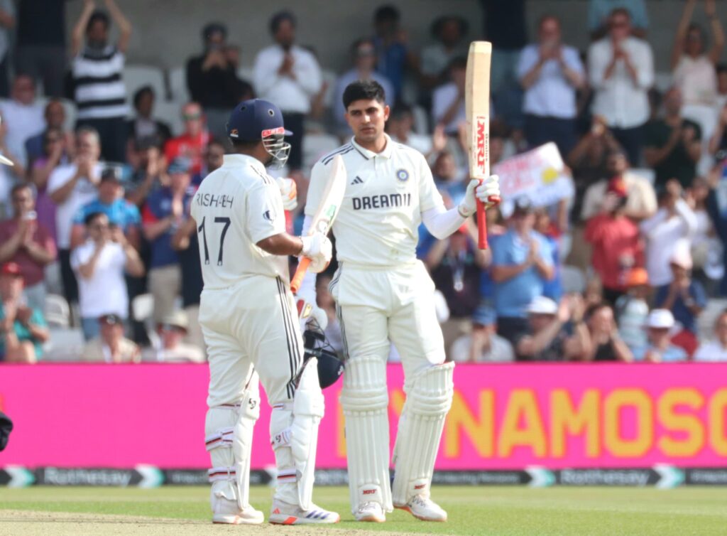 Shubman Gill after century at Leeds
