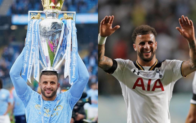 Man City’s Kyle Walker says he would give up a Premier League title for a Spurs trophy Kyle Walker for Manchester City and Spurs