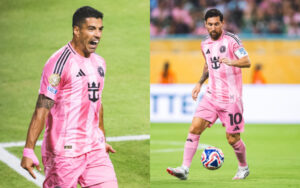 Luis Suaraz and Lionel Messi in action for Inter Miami vs Palmeiras, FIFA CWC 2025